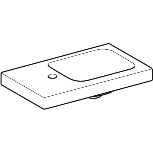 Geberit Vertriebs - iCon Light Handwaschbecken 53x31cm Ablg./Hl. li, o. Ül., weiß matt