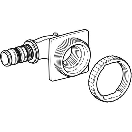 Geberit - Mepla Anschlusswinkel 90Gr für UP-SPK Rg d20-Rp1/2