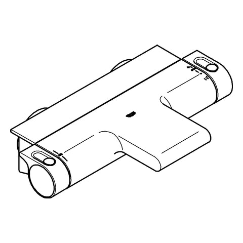 Grohe - Wannen Thermostat GROHTHERM 2000 34464 Wandmontage mit Ablage chrom
