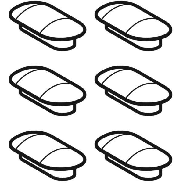 Geberit Vertriebs - Set Puffer für WC-Sitz und WC-Deckel f. Geberit AquaClean Mera (6 St.)
