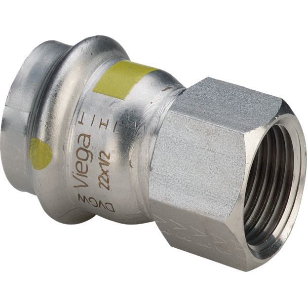 Viega - SANPRESS Inox G-Übergangsstück 0212 Gas d22 x 1/2 IG Edelstahl