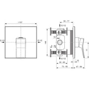 Ideal Standard - IS Brausearmatur UP Conca Magnetic Grey