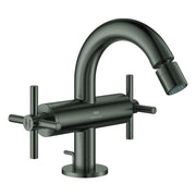 Grohe - 2-Griff-Bidetbatt. Atrio 24353 Kreuz-Griff hard graphite gebürstet
