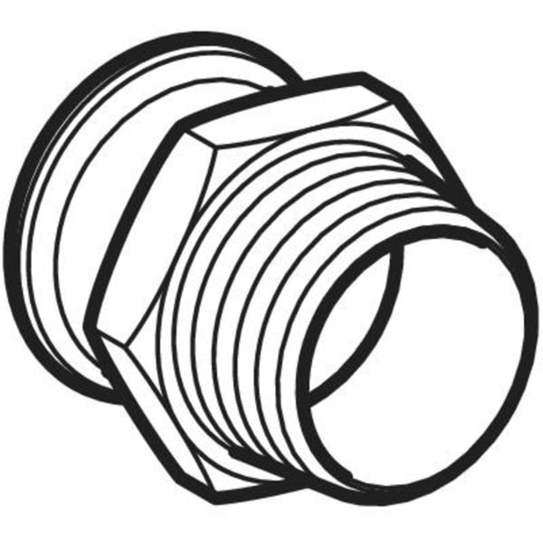 Geberit Vertriebs - Rotguss Übergangsstück Durchmesser: 54mm - 2 AG, # 61711