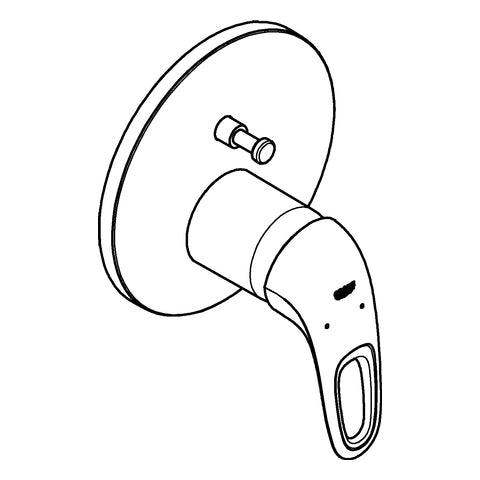 Grohe - EH-Wannenbatterie EUROSTYLE 24049 FMS für 35600 Hebel offen moon white