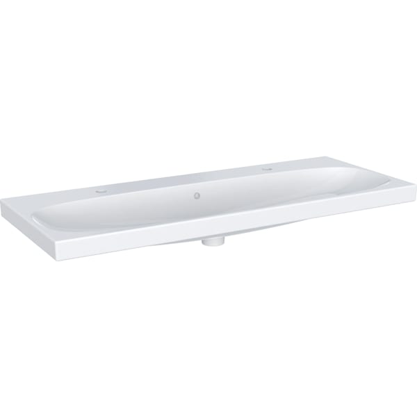 Geberit Vertriebs - Acanto Waschtisch 120x48cm einfache Bef., 2 Hl., m. Ül., weiß Tect