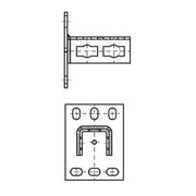 Walraven - Schienenfuß PushStrut 41/52/62 113x100x130 elektrolytisch verz