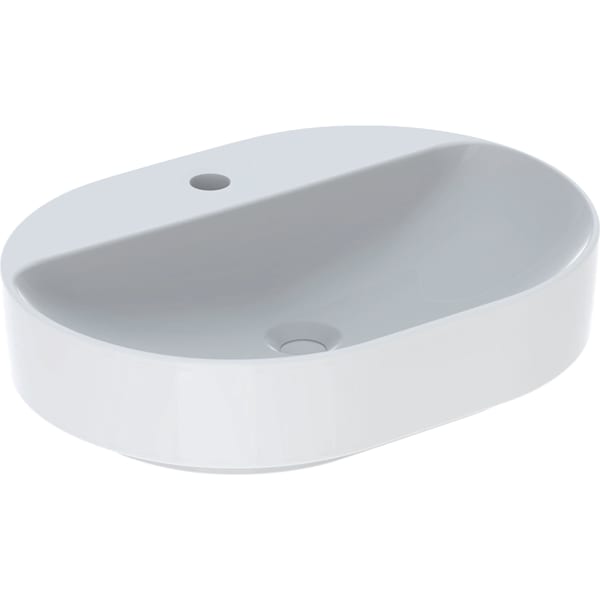 Geberit Vertriebs - Aufsatz-WT VARIFORM, elliptisch 600x450mm, m. Hl., o. Ül., weiß, Tect