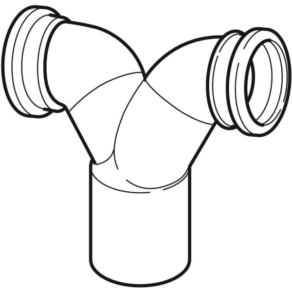 Geberit Vertriebs - PE Wand-WC-Doppelbogen 90 Grad 110/90mm 367.923.16.1 senkr