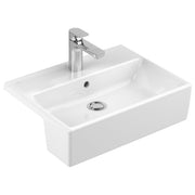 VILLEROY & BOCH - VWT MEMENTO 4133 550x425mm 3-Loch Arm mittl HL durchgest Überl Eckig WeißAlpin