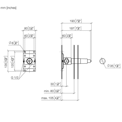 Dornbracht - UP-Wandbefestigung UP-Produkte 35050970