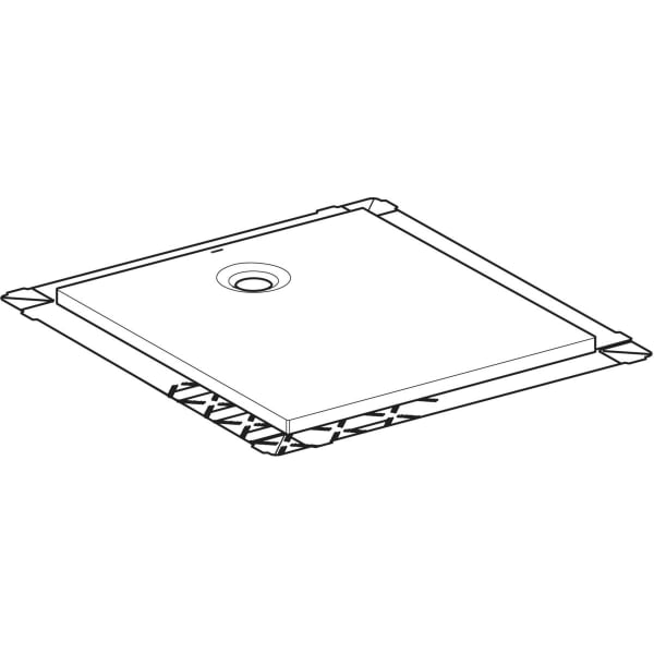 Geberit Vertriebs - Olona Duschwanne 100 x 90 cm rechteckig, mit Dichtung , weiß matt