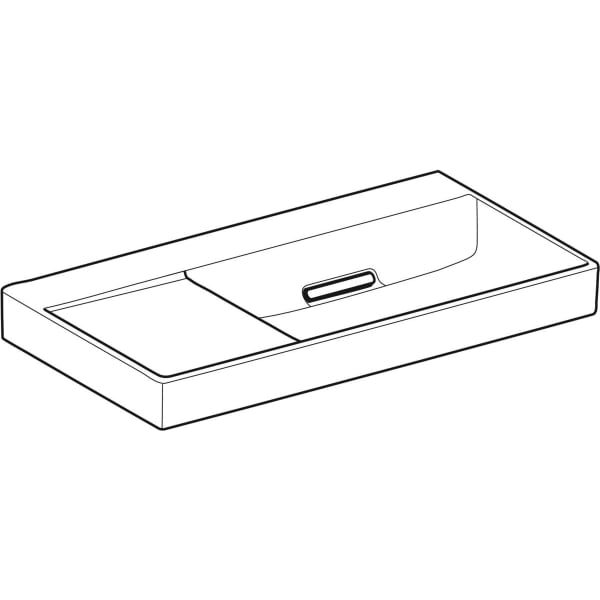 Geberit Vertriebs - ONE WT 90x48,4cm, Abg.horiz., Ablg.li o. Hl., o. Ül., weiß, KeraTect/weiß glzd
