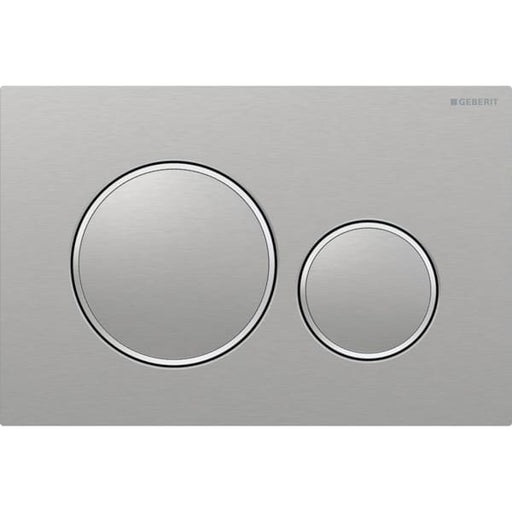 Geberit Vertriebs - BetPl. SIGMA20 für 2-Mengen-Sp. Edelstahl gebürstet/poliert/gebürstet