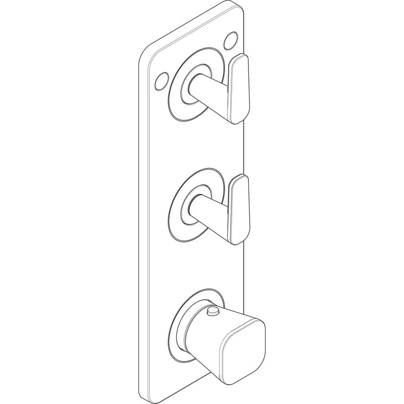 Hansgrohe - Thermostat Modul 380/120 UP FS Axor Citterio C 2 Verbr.Cubic chrom