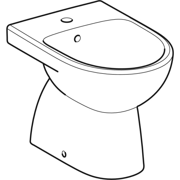 Geberit Vertriebs - RENOVA Standbidet, teilgeschl.Form T:52cm, mit Überlauf, weiß