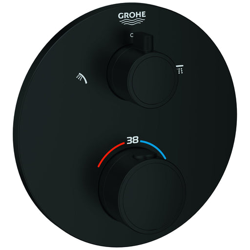 Grohe - THM-Brausebatt. Grohtherm 102208 2 Abgänge FMS für 35604 rund matte black