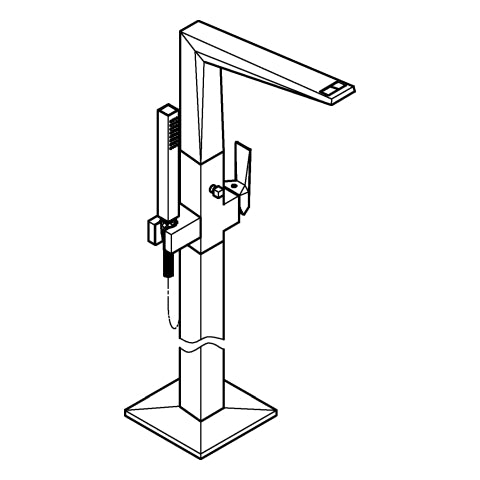 Grohe - EH-Wannenbatterie Allure Brilliant 24348 FMS Bodenmontage chrom