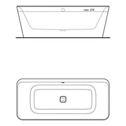 Ideal Standard - Kf-Badewanne TONIC II, freistehend, m.Ablgarn.,m.Füller, 1800x800x490mm,Weiß