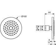 Ideal Standard - Regenbrause 100mm IDEALRAIN B9435 chrom