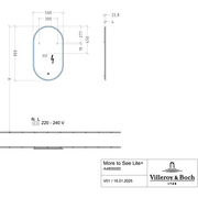 VILLEROY & BOCH - Spiegel More to See Lite+ A48550 500x900x23mm mit Beleuchtung