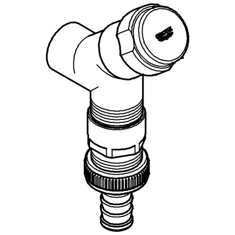 Grohe - WAS-Anschlussv. Schrägsitzausf. 41015 Design-Gr. DN15 m. RV chrom