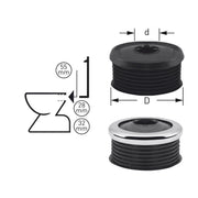 Adolf Schmidt - STEDO Euro-Gummiverbinder schwarz D=55, für Rohr 28-32mm