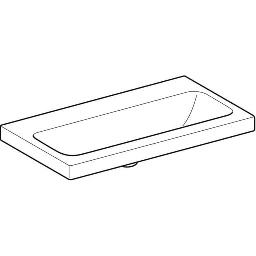 Geberit Vertriebs - iCon Light WT 75x42cm, verk. Ausld. ohne Hahnloch, ohne Ül., weiß, KeraTect