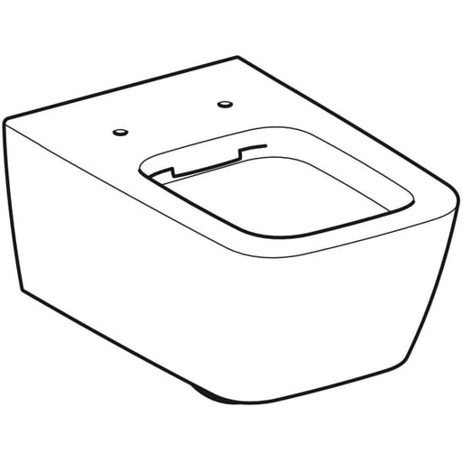 Geberit - iCon Square Wand-WC Tiefspüler geschlossene Form, Rimfree, weiß