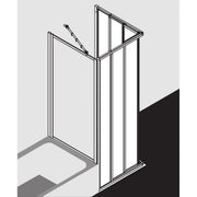 Kermi Duschdesign - Eck-Halbteil NOVA 2000 ED3 07518 BV 720-742/1850 SIMG Kerolan Fontana