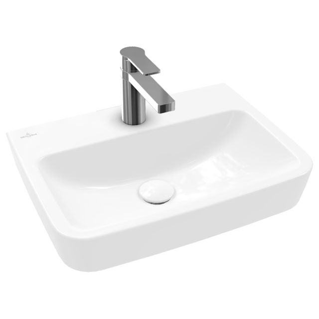 VILLEROY & BOCH - HWB O.novo 500x370mm Eckig 1HL. o. ÜL. Weiß Alpin AntiBac cplus
