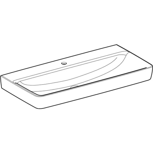 Geberit Vertriebs - RENOVA Plan Waschtisch, 100x48cm m. Hl., o. Ül., weiß, NEU
