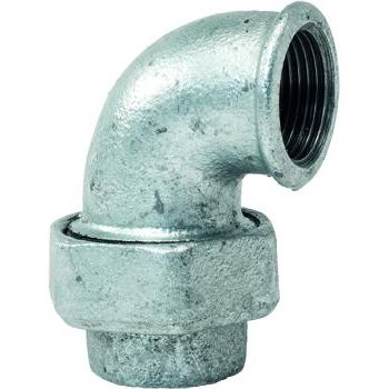 Gebo - Armaturen - Temperguss-Winkelverschraubung Nr.95 1,flachdichtend, mit 2 IG, verzinkt