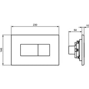 Ideal Standard - Betätigungsplatte P2 SOLEA, pneumatische Auslösung, Schwarz