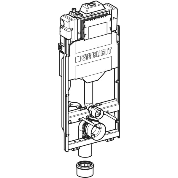 Geberit Vertriebs - GIS Element f. WWC, 125cm, mit Sigma UP-SPK 12cm, mit HS30 Hygienesp./1 WA