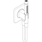 Hansgrohe - Schlauchanschl.u.Brausenhalter Axor Citterio C softsq. m.Stabhandbr.2jet MSW