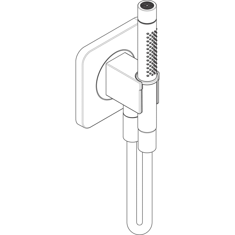 Hansgrohe - Schlauchanschl.u.Brausenhalter Axor Citterio C softsq. m.Stabhandbr.2jet MSW