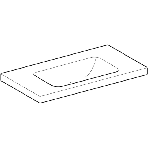 Geberit Vertriebs - iCon Light Waschtisch 90x48cm Ablagefl., o. Hl., o. Ül., weiß KeraTect