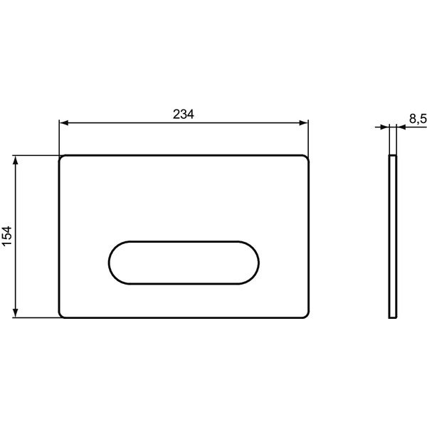 Ideal Standard - Betätigungsplatte M4 OLEAS, mechanische Auslösung, Weiß