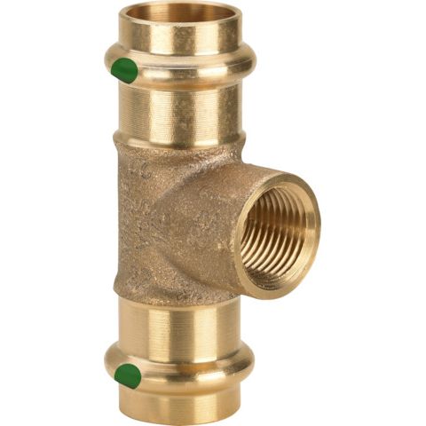 Viega - T-Stück SANPRESS 2217.2 28mm x 3/4 IG x 28mm Siliziumbronze