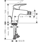 Hansgrohe - Bidetmischer 70 LOGIS chrom
