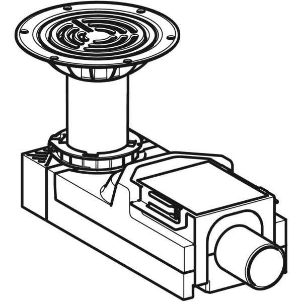 Geberit Vertriebs - DBD-Abl. f. Bodenblg. Vinyl (PVC), Estrichhöhe am Einl. 114-215 mm d=50mm