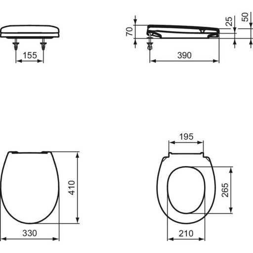 Ideal Standard - Kinder-WC-Sitz CONTOUR 21 S4092 blau