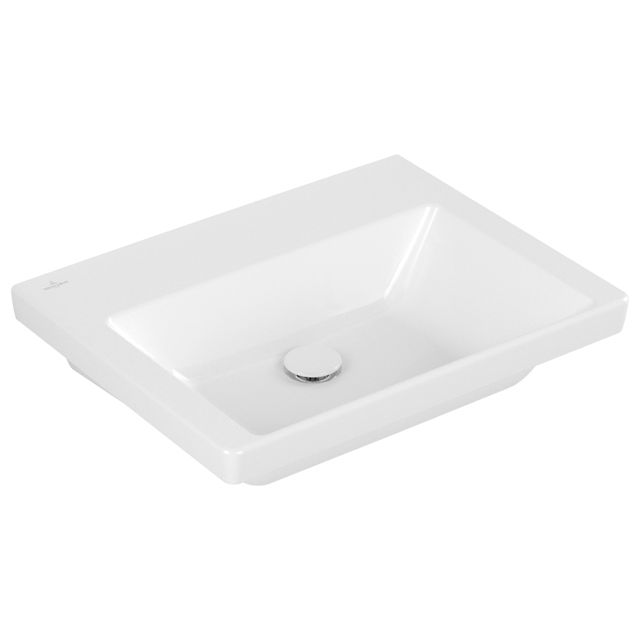 VILLEROY & BOCH - Schrankwaschtisch Subway 3.0 600x470 mm re-eckig o. ÜL. Weiß Alpin cplus