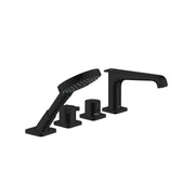 Hansgrohe - 4-Loch Wannenarmatur Axor Citterio E mattschwarz Wannenrand mit Thermostat