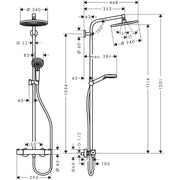 Hansgrohe - Showerpipe CROMETTA S 240 EcoSmart chrom