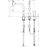 Hansgrohe - 2-Loch SPTM 200 METRIS Select M71 Ausziehbrause 2jet chrom