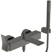 Ideal Standard - Badearmatur AP CONCA, m.Stab-HB, Brauseschlauch u.Wandhalter,MagneticGrey