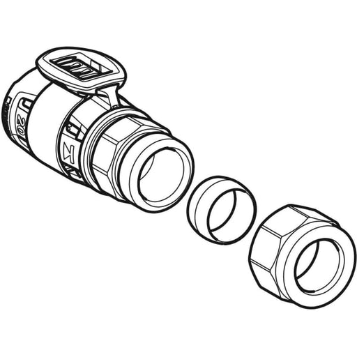 Geberit Vertriebs - FlowFit Übergang mit Klemmringverschr. SiBr d20-d15