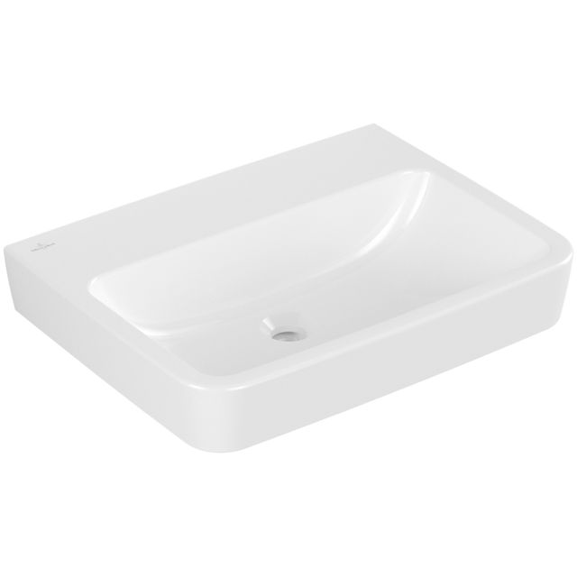VILLEROY & BOCH - Waschbecken O.novo 600x460mm Eckig o. Überlauf Weiß Alpin AntiBac CeramicPlus